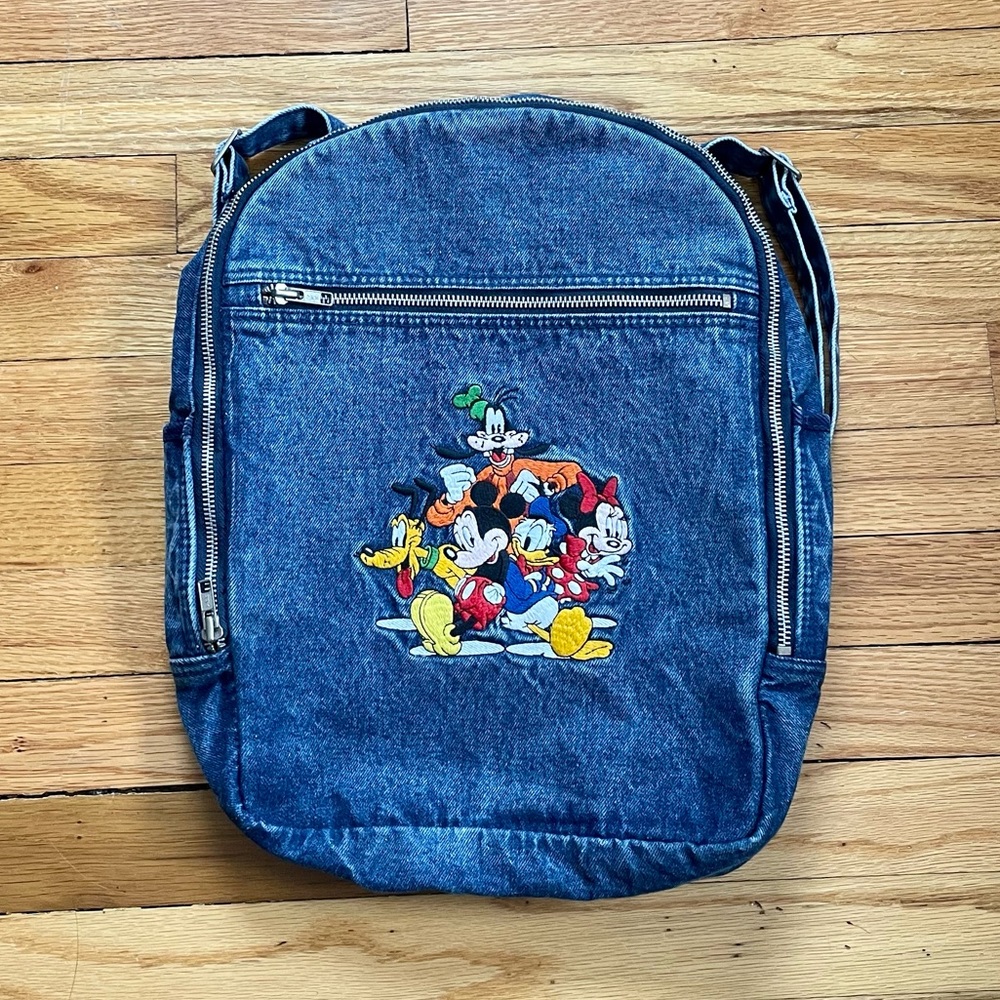 90’s Vintage Denim Disney Backpack.